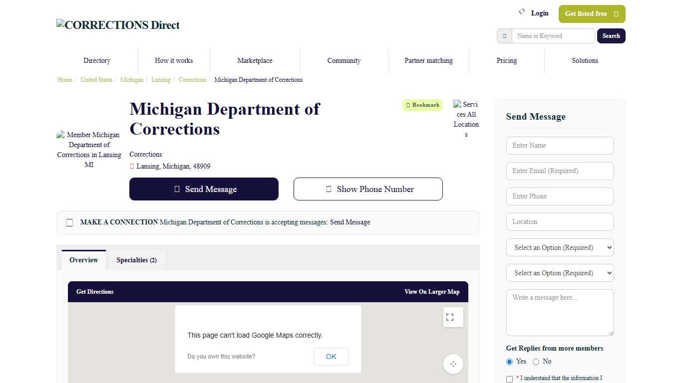 Michigan Department of Corrections - Corrections - CORRECTIONS Direct -The Global Prisons and Probation Directory